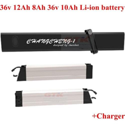 Li-ion 36v 12Ah 8Ah 36v 10Ah electric bike ebike lithium battery dongche case water bottle for bbs motor 500w 250w + 2A charger