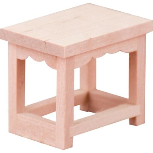1:12 Scale Mini Stool Dollhouse Miniatures Furniture Model Decoration Shelf