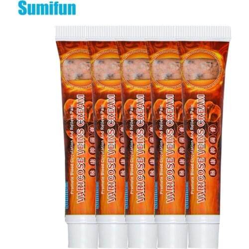 Sumifun 5pcs Varicose Veins Miracle Cream Varicosity Angiitis Remedy Ointment Relief Veins Pain Phlebitis Spider legs D3176