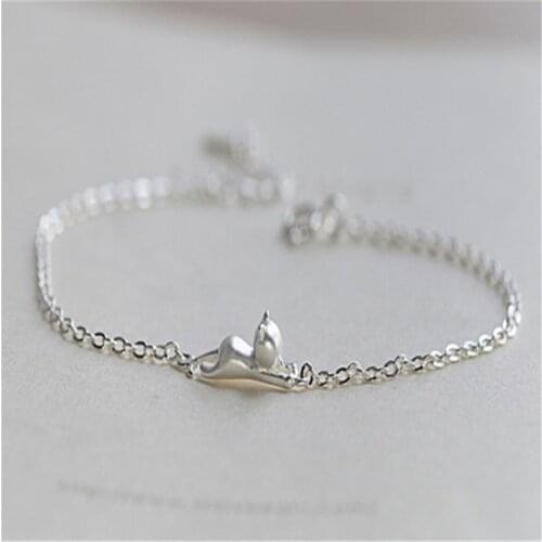 Fashion Cute Little Kitty Bracelet Hanging Cat Bracelet Handmade Lovely Cat Bracelet For Girl For Birthday Gift