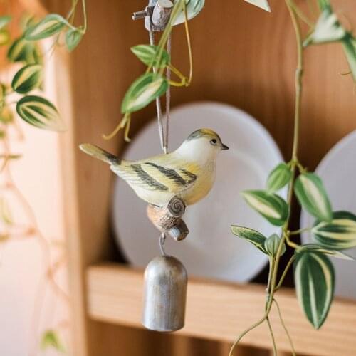 Bird Bell Wind Chimes Resin Pendant Villa Courtyard Country Retro Home Garden Outdoors Hanging Decoration European Style