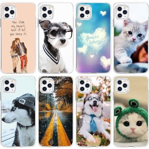 Soft TPU Silicone Phone Cases Coque Cute Animal Cat For IPhone 5 5S SE 6 6S 7 8 Plus XS Max Coque Shell For IPhone 11 Pro Shell