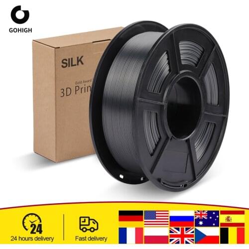GOHIGH PLA Filament pla silk sffect 1KG For 3D Printers Filament 1.75MM 330M 2.2lbs Silk Texture Refills Biodegradable Material