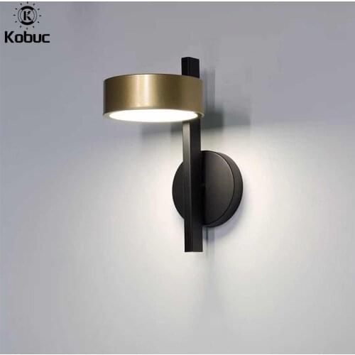 Kobuc Nordic Minimalist Indoor Wall Lamp LED 5W For Bedroom Bedside Background Gold Iron Decoration Creative Wall Sconce 220V