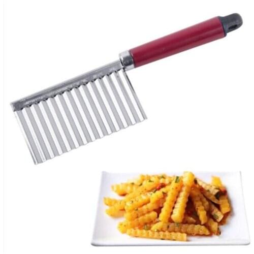 2019 New Vegetable Fruit Slicing Cutting Peeler Potato Wavy Edged Knife Stainless Steel Kitchen Gadget Cooking Tools Accessories