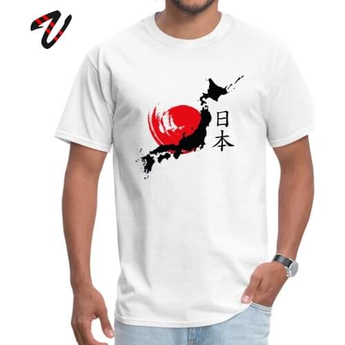 New Arrival Men T-shirt 100% Cotton Tshirt Japan Map Print T Shirts Japanese Style Clothing Cotton Fabric Simple Kanji Tops Tees