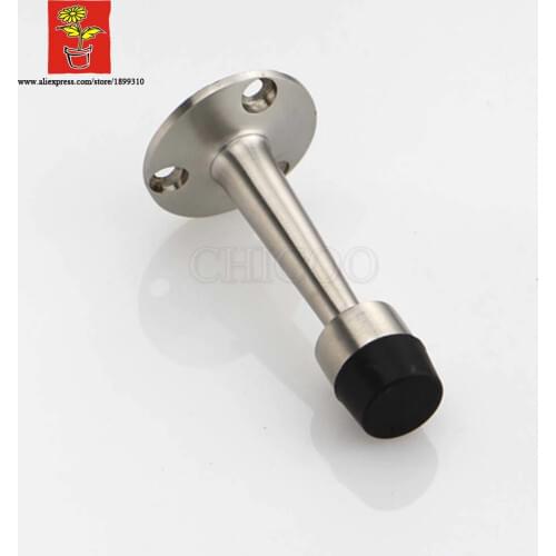 Wholesale 10Pieces lighthouse shape 304 Stainless steel door stopper wall doorstops rubber door stop