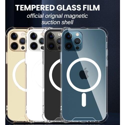 Skeypaik Original Clear Phone Case For iPhone 12 Pro Max Mini Case Support Magsafe Wireless Charging Luxury Transparent Cover