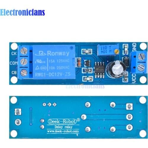 DC 12V 10A Delay Timer Switch Adjustable 0 to 10 Second With NE555 Oscillator 2200W 8 Pin Dip Module