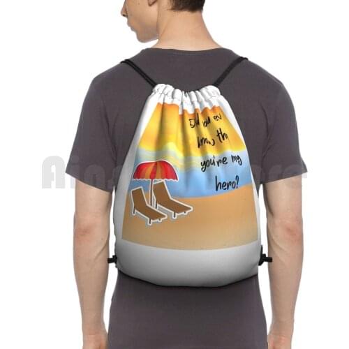 Beaches / Hero Backpack Drawstring Bags Gym Bag Waterproof Womens Barbara Hershey Bette Midler Beaches 80S Movies