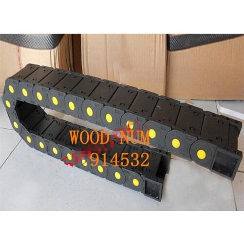 55*50mm Bending Radius 100 Enclosed Nylon Cable Drag Chain Wire Carrier Towline 1000mm in Length