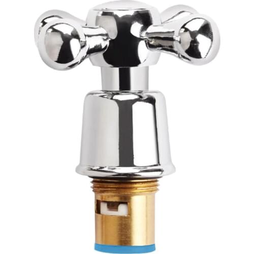 HNGCHOIGE 1Set Copper Cross Handle for Bath Sink Faucet Handle Replacements Kitchen Bathroom Sink Water Faucet Mixer Accessories