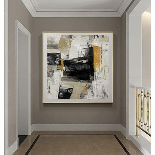 Modern Wall Art Golden Texture Acrylic Canvas Abstract Oil Painting Home Hand-Painted Mural Hotel Office Decorative Paintings