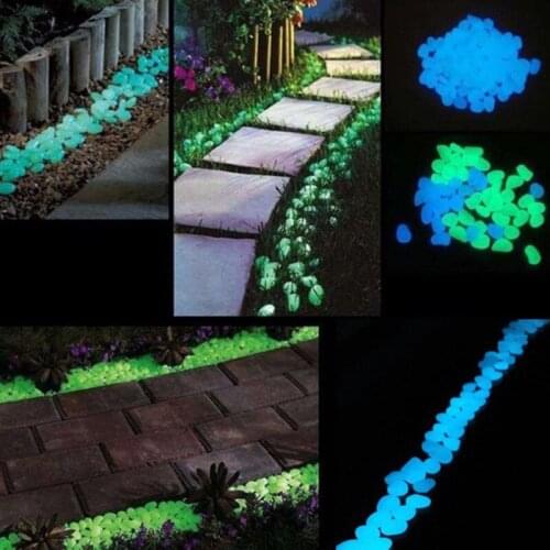 25/50pcs Glow In The Dark Garden Pebbles Glow Stones Rocks DIY For Walkways Path Patio Lawn Garden Yard Decor Luminous Stones