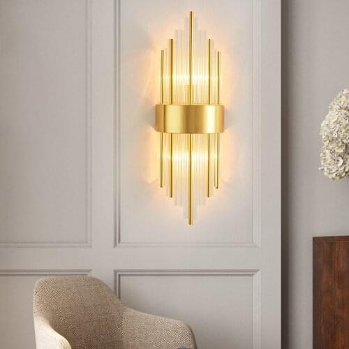 Vintage nordic decoration home lustres hanglampen crystal iron dining room corridor aisle home deco lampara pared wall lamp