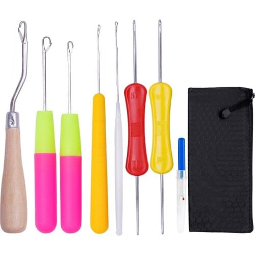 9Pcs/Set Braiding Latch Hook Crochet Hook Set Crochet Kit Knitting Needles Crochet Set Braid Craft Tools
