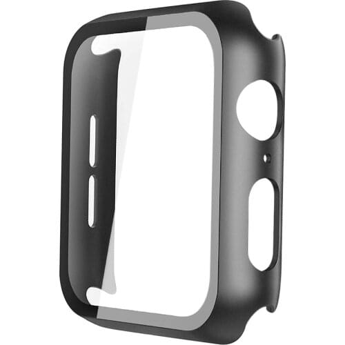 Protective Case Anti-collision Full Coverage Screen Protector for Apple Watch Series 6 5 4 Tempered Glass Screen Protectors