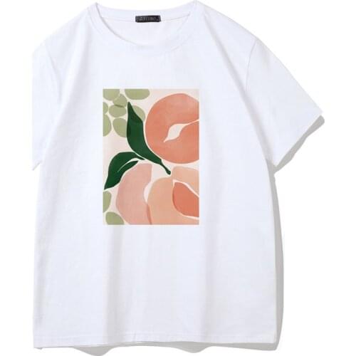 Summer women T-shirt Vintage printing T shirt cartoon fashion casual women tees tops Harajuku O-neck female T-shirt