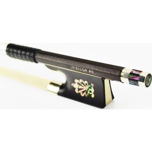 Silver Mounted Golden Diamond Carbon Fiber Violin Bow Melody and Sweet Tone MELLOR Professional Level P6 Violin Parts