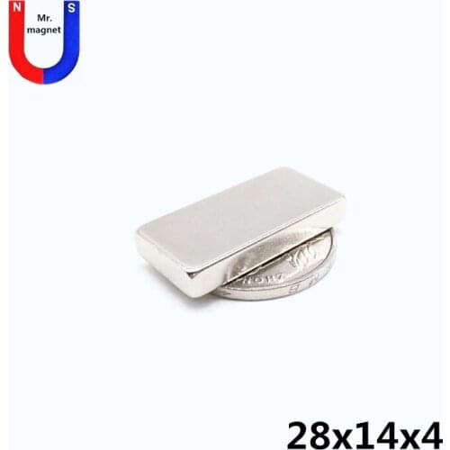 10/50/200pcs 28x14x4 magnet cuboid block 28*14*4 Sintered NdFeB permanent magnets 28x14x4 mm super strong rare earth material