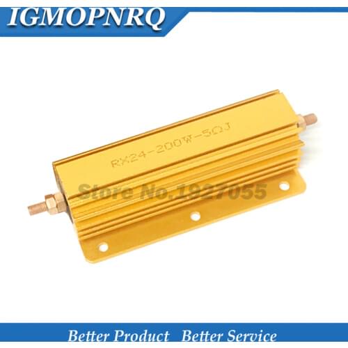 200W Aluminum Power Metal Shell Case Wirewound Resistor 0.1 ~ 1K 0.15 0.2 0.5 1 1.5 2 6 8 10 15 20 100 150 200 300 400 1K ohm