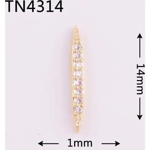 5pcs TN4314 3D Luxury Strip Alloy Zircon Nail Art Decoration Jewelry Rhinestones Nails Accessories Supplies Decorations Charms