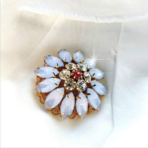 6pcs Rhinestones Buttons for clothing Decorative wedding dress Women T-shirt handbag sewing accessories Craft buttons