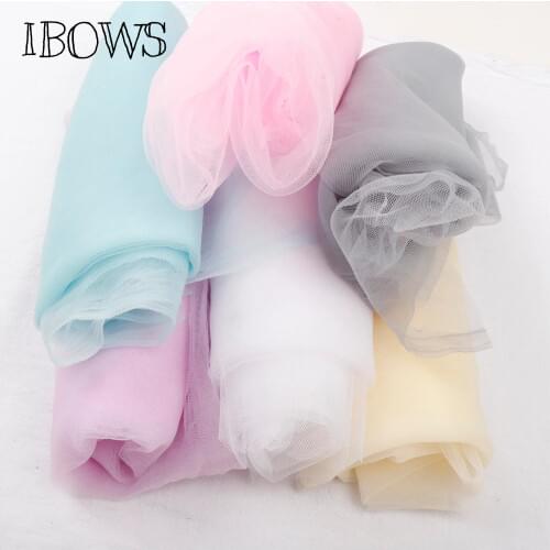 90*150cm Organza Fabric Solid Color Yarn Muslin Fabric DIY Clothes TuTu Dress Wedding Decoration Organza Crafts Sewing Fabric