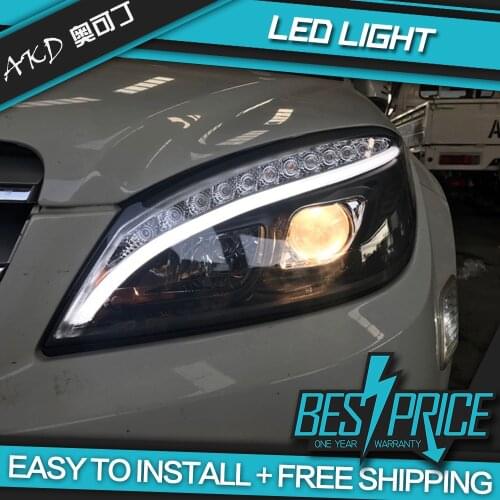 AKD tuning cars Headlight for W204 Headlights 2007-2010 C300 C260 upgrade W205 Headlight LED DRL Hid Bi Xenon Auto Accessories