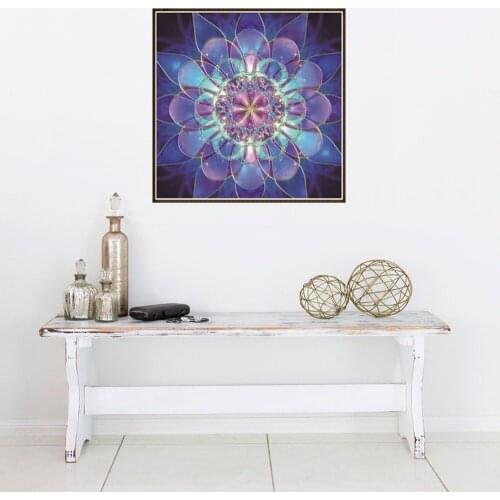 5D diamond embroidery circle diamond special shape cartoon painting blue flowers rhinestone crystal painting home decoration