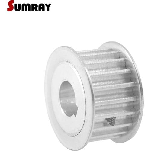 SUMRAY 5M 25T Keyway Timing Pulley 12/14/19mm bore keyway diameter 4/5/6mm 16/21mm width Aluminium Wheel Pulley for CNC Machine