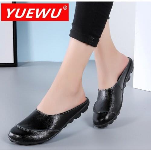 YUEWU Brand 2021 New Fashion Women’s Lazy Shoes Lady Summer Slippers and Large Size Antiskid Women’s Shoes