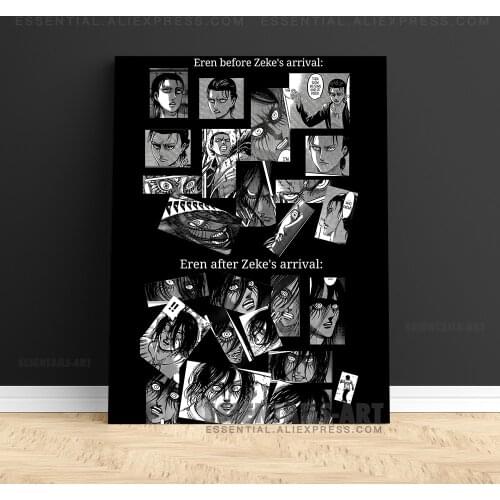Attack on Titan Eren Memories Decoration Prints Canvas Wall Art Painting Poster Home Decor Bedroom Study Living Room Pictures