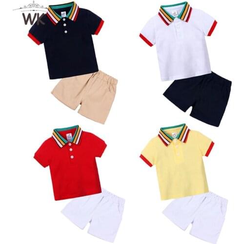 2021 Hot Sale Kids Cotton Summer Baby Boys High Quality Clothes Short Sleeve Kids Brand Shirt Children Boys Polo Shirts