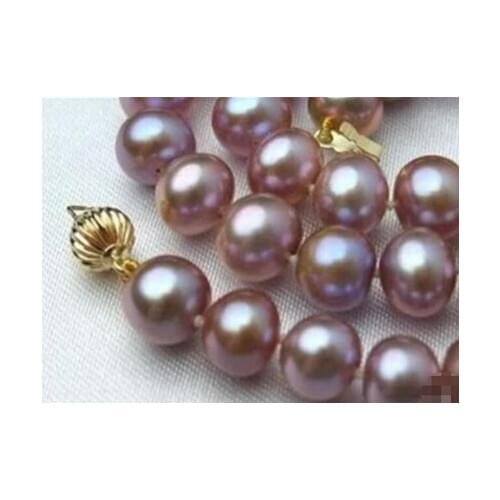 +++817 HOT RARE PURPLE SOUTH SEA PEARL NECKLACE