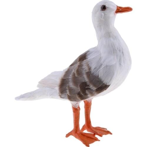 Artificial Feather Birds Seagull Christmas Toy Home Garden Decor Desktop Kids Toy Xmas Gift Tree Decor