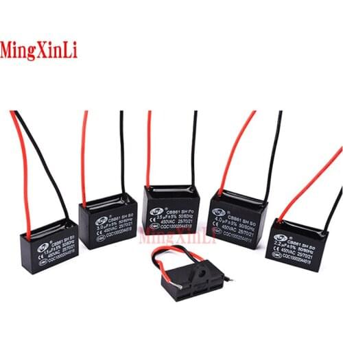 1PCS Capacitors 1UF1.2UF1.5UF 2UF 3UF 4UF 5UF 8UF 10UF 20UF 450V AC CBB61 Metallized Capacitor For Motor Start-up Ceiling Fan