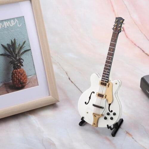 Miniature Electric Guitar Instrument Model Miniature Decoration with Box Ornament Mini Musical Instrument Model Guitar Toy