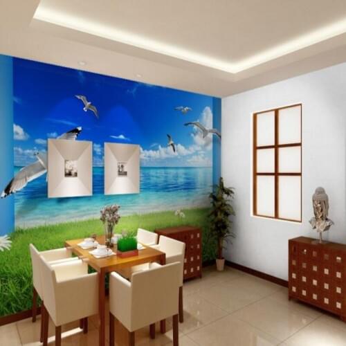 Custom mural Custom landscape wall painting wallpaper TV sofa bedroom living room wallpaper 3D stereo ocean wallpaper mural