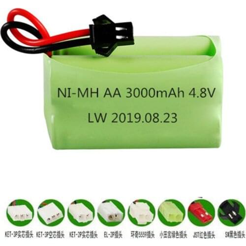 4.8v 3000mah NiMH Battery For Rc toys Cars Tanks Robots Boats Guns Battery AA 4.8v 2400mah Batteries Pack For Rc Boat 1PCS