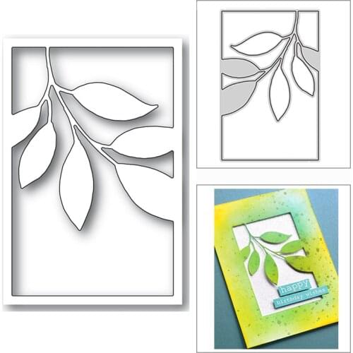 New 2021 Fresh Leaves Plant Frame Metal Cutting Dies for DIY Scrapbooking and Card Making Decorative Embossing Craft No Stamps