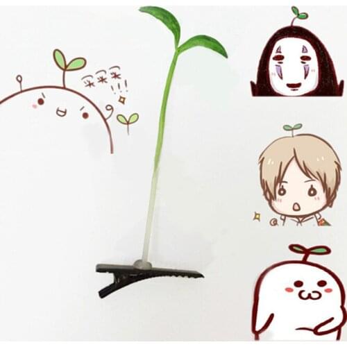 New Cute Grass Hair Clip Barrtttes Girls Accessories Flower Mushroom Bean Hairclips Women Children Plants Hairpins