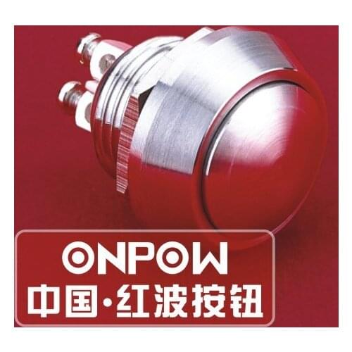 ONPOW 12mm Anti-vandal Stainless steel Mini Waterproof IP67 Metal Momentary Push Button Switch (GQ12B-10/S) CE,ROHS