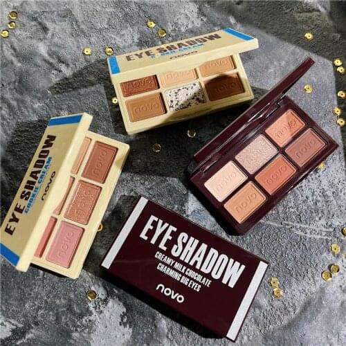 6 Color Shimmer Matte Eyeshadow Palette Glitter Bright Diamond EyeShadow Pallete Metallic Pigmented Makeup Palette Cosmetic