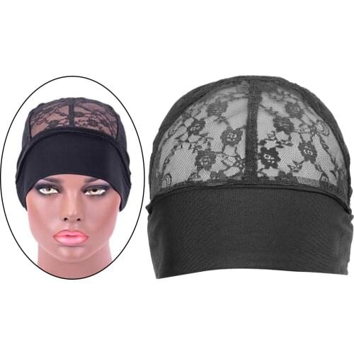 Headband Wig Cap Headband Lace Mesh Cap] for Wig Making Lace Wig Cap Adjustable Wig Grip Cap Wig Lace Cap Weave Cap