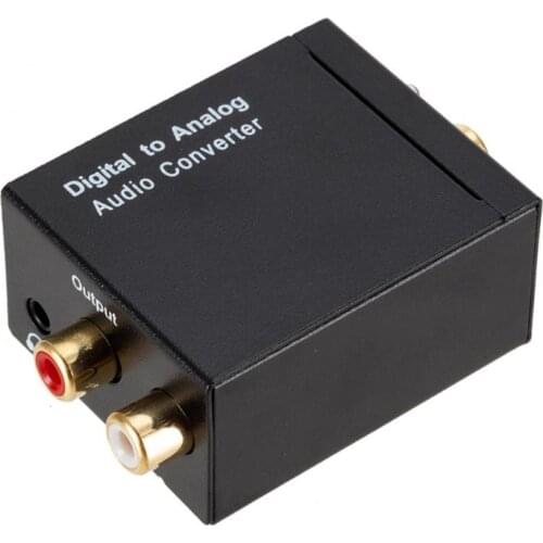 Digital to Analog Audio Converter 3.5MM Jack 2*RCA Amplifier Decoder Optical Fiber Coaxial Signal to Analog DAC Spdif Stereo