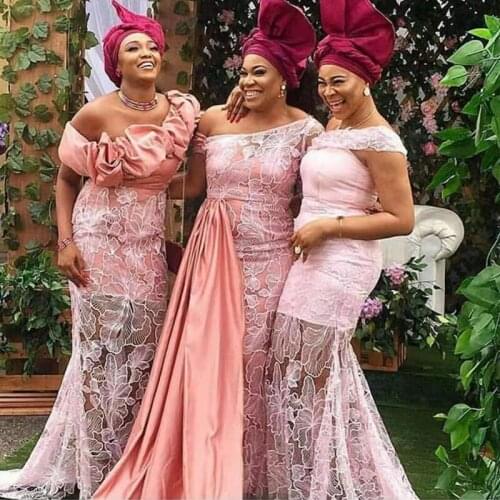 Pink Latest Sequin Lace Fabric 2021 High Quality African Net Lace Mesh Fabric French Lace Fabrics With Sequins For Party HXZ4981