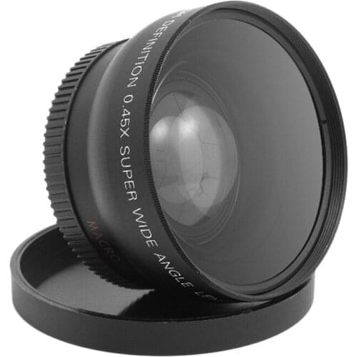 Wide Angle Lenses 0.45X 52Mm Wide Angle HD Lens Conversion Wide-Angle Camera Lens with Macro Lens
