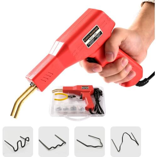Portable Plastic Welder Welding Nails Car Bumper Repair Pvc Repair Machine Garage Tool Plastic Welding Hot Air Gun