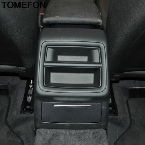 TOMEFON For Audi A4L A4 B9 2016 2017 2018 Rear Air Condition Air Outlet Panel Sticker Cover Trim Interior Accessories ABS Carbon